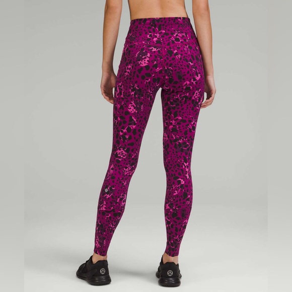 lululemon athletica Pants - pink cheetah print leggings